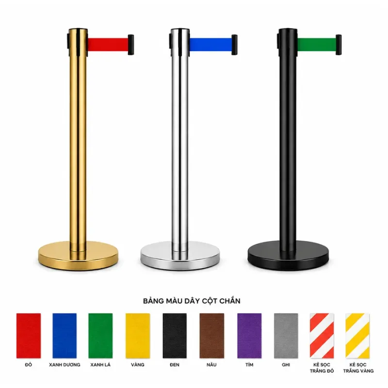 Cột chắn inox dây kéo 2m Paloca
